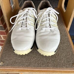 Men's White Adidas Golf Shoes